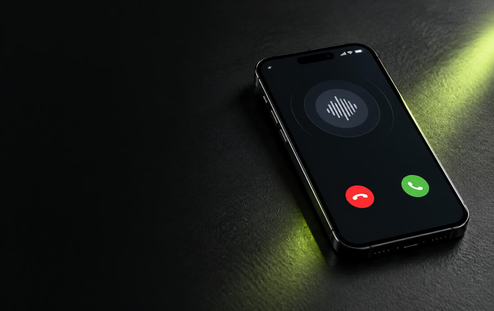Incoming call on a phone